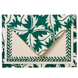 Ten Postcards with Patterned Border in Bottle Green