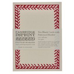 Ten Postcards with Patterned Border in Bright Pink