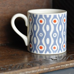 Mug Persephone Cornflower and Bright Red