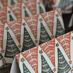 Pack of Six Long Cards Dancing Trees
