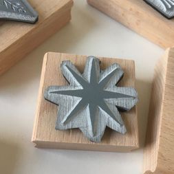 Printing Block Large Eight-pointed Star