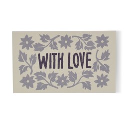 Pack of Gift Cards Leaves and Stars Purple