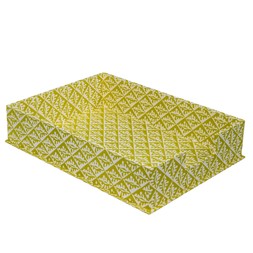 A4 Letter Tray Oak Leaves Sap Green