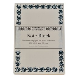 Refill Block of Bordered Notes in Petrol Blue