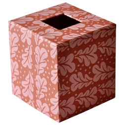 A Square Tissue Box Cover in Quercus Pomegranate