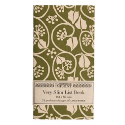 Very Slim List Book Small Ivy Stripe Sage Green