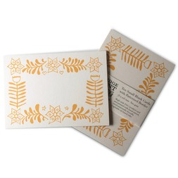 10 Small Patterned Border Cards in Transparent Orange