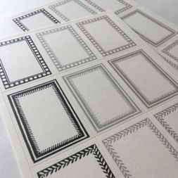18 Small Self-Adhesive Labels Grey