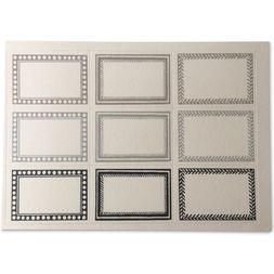 18 Small Self-Adhesive Labels Grey