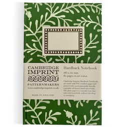 Lined Hardback Notebook in Sprig Pea Green