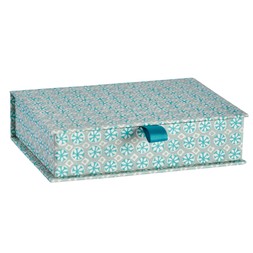 Postcard Box in Sea Urchin Aquamarine