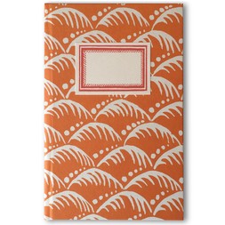 Lined Hardback Notebook in Wave Blood Orange