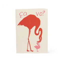 Ça Va? Flamingo Card