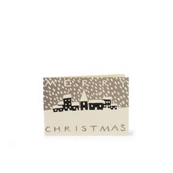 Pack of Six Small Cards Merry Christmas Snowy Town