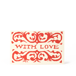 Pack of 6 With Love Gift Card in Red