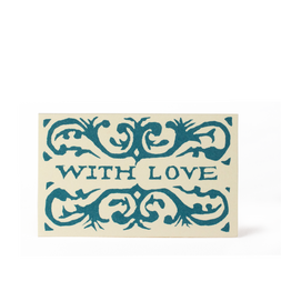 Pack of 6 With Love Gift Card in Blue