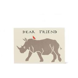 Dear Friend Rhinoceros Card