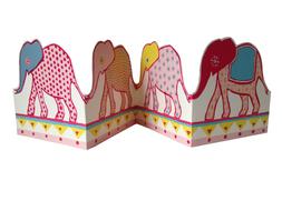 Carnival of Elephants Double-sided Concertina Card