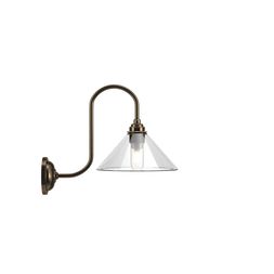 Clear glass Hay Coolie swan neck bathroom wall light