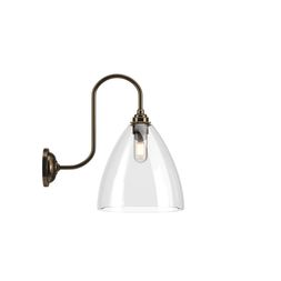 Clear Ledbury swan neck bathroom wall light