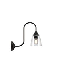 Clear Pixley swan neck bathroom wall light