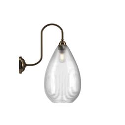 Skinny Ribbed Wellington swan neck bathroom wall light