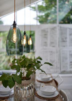 Smoked glass Upton pendant lights