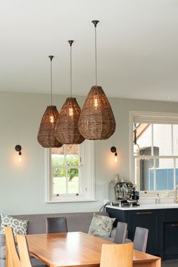 Wellington Wicker pendant lights