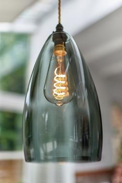 Fritz Fryer Upton Smoked Pendant Light Close Up
