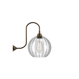 Fritz Fryer Swan Neck Wall Light Ribbed Hereford Shade