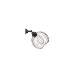 RIBBED GLASS HEREFORD GLOBE ADJUSTABLE SPOTLIGHT