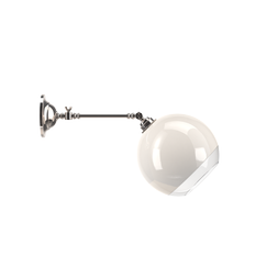 Hereford White & Clear Reading Wall Light