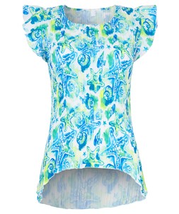 Clear Waters Printed Plisse Top £40