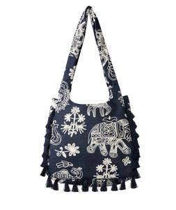 Embroidered Safari Tassel Bag, £40