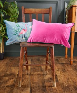 Flamingo Frenzy Embroidered Cushion £35