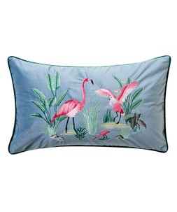 Flamingo Frenzy Embroidered Cushion £35