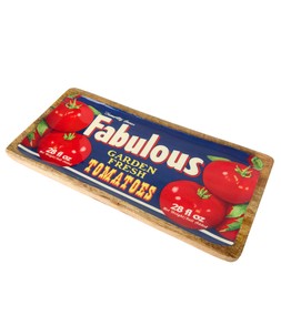 Retro Tomato Mango Wood Serving Tray £25