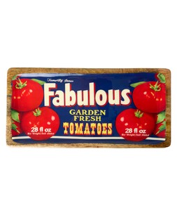 Retro Tomato Mango Wood Serving Tray £25
