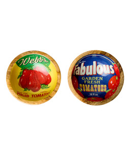 Retro Tomato Mango Wood Snack Bowls Set Of 2 £15