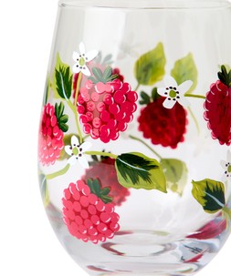 Rich Raspberry Stemless Wine Glass £12
