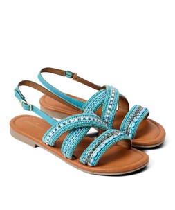 Santorini Beaded Leather Sandal, £65 2