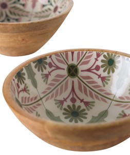 Tranquil Tile Mango Wood Bowls Set Of 2 £25