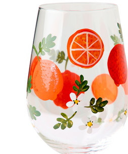 Vibrant Orange Wine Glass £16
