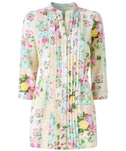 WA477A Joe Browns Perfectly Patchwork Printed Cotton Blouse £40