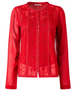 WA555A Emily Embroidered Button Through Blouse With Cami £50