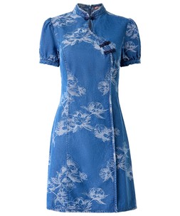 WF741A Jessie Denim Jacquard Mini Dress £60