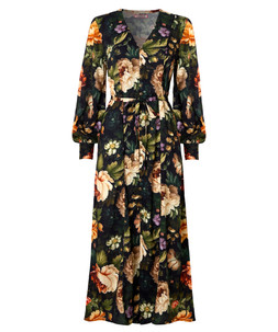 WF765A Dramatic Florals Button Through Maxi Dress £50