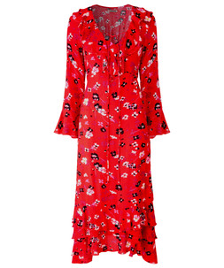 WF771A Phoebe Long Sleeve Ruffle Maxi Dress £60
