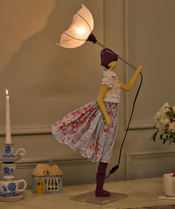 Windswept Umbrella Lady Lamp £215