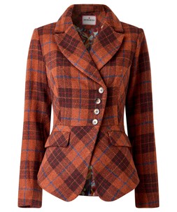 WJ873A Autumn Days Asymmetric Check Jacket £90